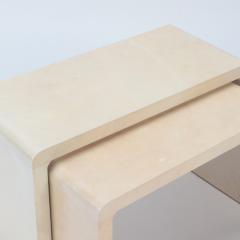 A pair of parchment nesting tables Contemporary  - 2514927