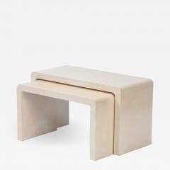 A pair of parchment nesting tables Contemporary  - 2515513