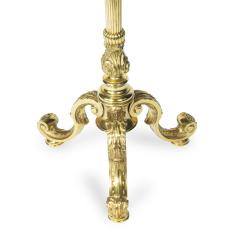 A pair of particularly fine quality French solid brass standard lamps - 3433750