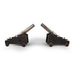 A pair of ships Bronze Cannon from the S V Jura 1875 - 4346238