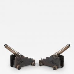 A pair of ships Bronze Cannon from the S V Jura 1875 - 4352219