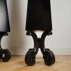 A pair of tall black decorative obelisks - 1832658