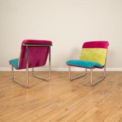 A pair of tubular Chrome Lounge Chairs circa 1970 - 2129087