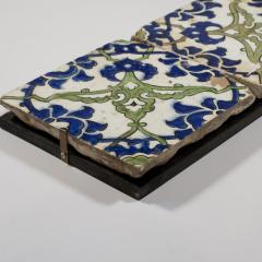 A panel of two square Ottoman Empire Dome of the Rock tiles - 1766492