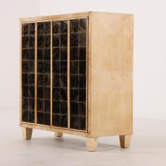 A parchment covered cabinet in the manner of Jean Michel Frank C 1945  - 3717660
