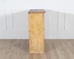 A period gustavian wall cabinet with glossed doors scraped to original paint - 4313756