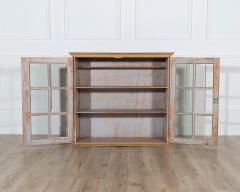 A period gustavian wall cabinet with glossed doors scraped to original paint - 4313769