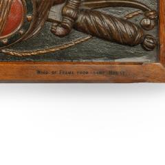 A plaster military trophy panel from the Duke of Gordon s house in Edinburgh - 3664977