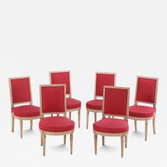 A quality set of six French Louis XVI style dining chairs C 1920  - 3930684