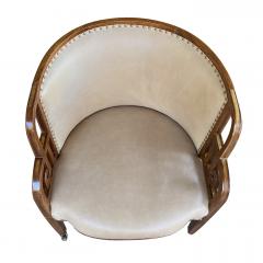 A rare English art deco barrel back chair in the Asian taste - 2807181