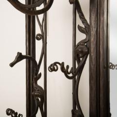 A rare French iron Gothic style hall rack c 1880 - 1843270