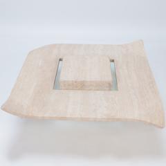 A rare Mid Century Modern Italian travertine coffee table circa 1970  - 2711282