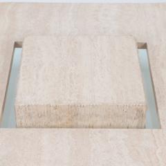 A rare Mid Century Modern Italian travertine coffee table circa 1970  - 2711285