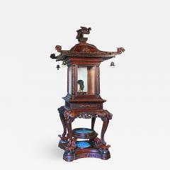 A rare and exceptional Meiji period hardwood exhibition display cabinet - 1353667