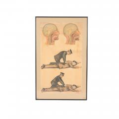 A rare framed antique English First Aid poster circa 1900  - 3060615