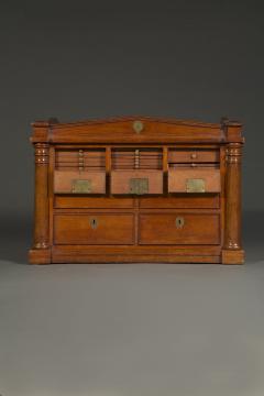 A rare mahogany and engraved brass inlaid collectors cabinet - 4536426