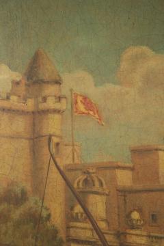 A rare painted leather screen Depicting the Royal Company of Archers - 4518344