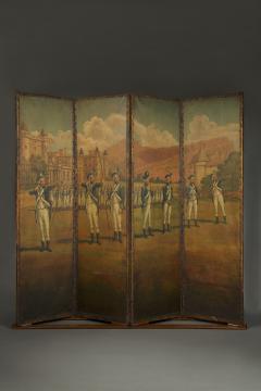 A rare painted leather screen Depicting the Royal Company of Archers - 4521418