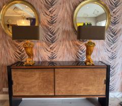 A rare pair of glazed ceramic leaning Rams table lamps - 4120662