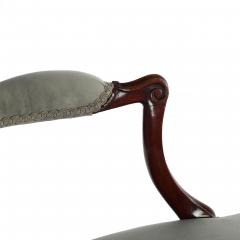 A rare set of twelve George III mahogany open arm chairs in the French Hepplewhi - 4240054