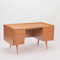 A rare white oak mid century modern desk labeled Risom Design circa 1950  - 2836686