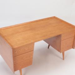 A rare white oak mid century modern desk labeled Risom Design circa 1950  - 2836688