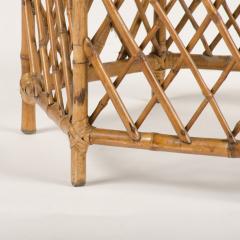 A rattan dining room table and four chairs circa 1950 - 1681193