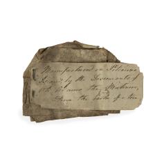 A relic from the family of Bounty Mutineer John Adams documented Bark Cloth - 3416116