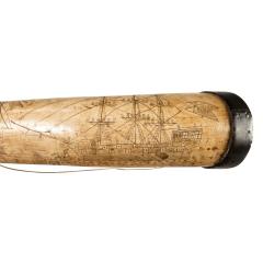 A sailor s carved cow horn - 1511396