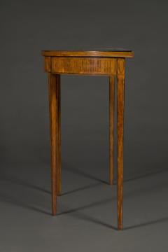 A satinwood tulipwood boxwood and ebony inlaid Demi Elliptical side table - 4463109