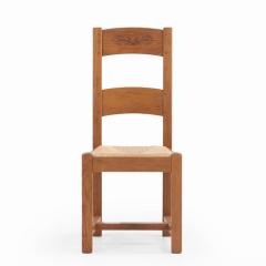 A set of 14 French oak ladderback dining chairs C 1960  - 4113553