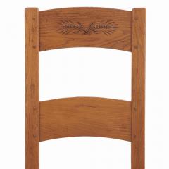 A set of 14 French oak ladderback dining chairs C 1960  - 4113555