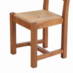 A set of 14 French oak ladderback dining chairs C 1960  - 4113557