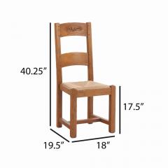 A set of 14 French oak ladderback dining chairs C 1960  - 4113558