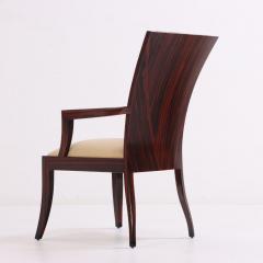 A set of 8 Art Deco style custom Macassar ebony armchairs  - 4117152