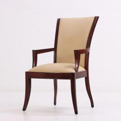 A set of 8 Art Deco style custom Macassar ebony armchairs  - 4117153