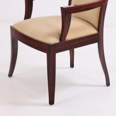 A set of 8 Art Deco style custom Macassar ebony armchairs  - 4117155