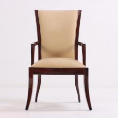 A set of 8 Art Deco style custom Macassar ebony armchairs  - 4117157