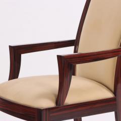 A set of 8 Art Deco style custom Macassar ebony armchairs  - 4117158