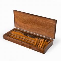 A set of Anglo Ceylonese specimen wood campaign wall shelves in a travelling box - 1724102