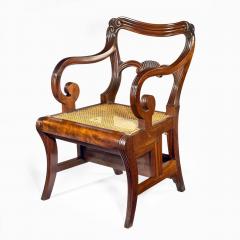 A set of Regency mahogany metamorphic library steps - 2012755