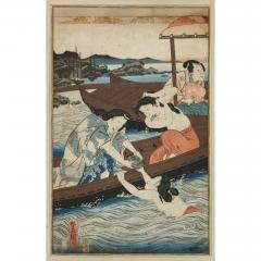A set of eight Japanese Meiji era woodblock prints - 3159890