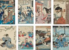 A set of eight Japanese Meiji era woodblock prints - 3161129