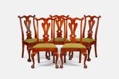 A set of five side chairs with heart pierced splats - 1662943