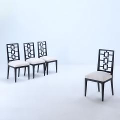 A set of four ebonized dining chairs in the manner of Parzinger circa 1950  - 3276906