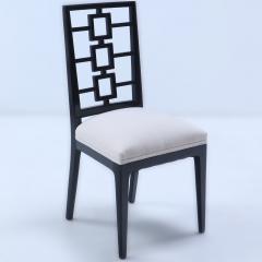 A set of four ebonized dining chairs in the manner of Parzinger circa 1950  - 3276908