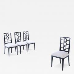 A set of four ebonized dining chairs in the manner of Parzinger circa 1950  - 3281002