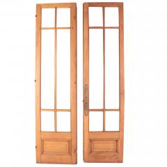 A set of four panel oak entry doors C 1900  - 2706686