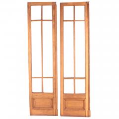 A set of four panel oak entry doors C 1900  - 2706690