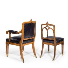 A set of six Gothic oak dining chairs - 1323188